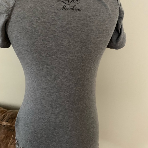 Moschino Couture Milano ! Grey T-shirt new with tags size USA 4 - Picture 7 of 14